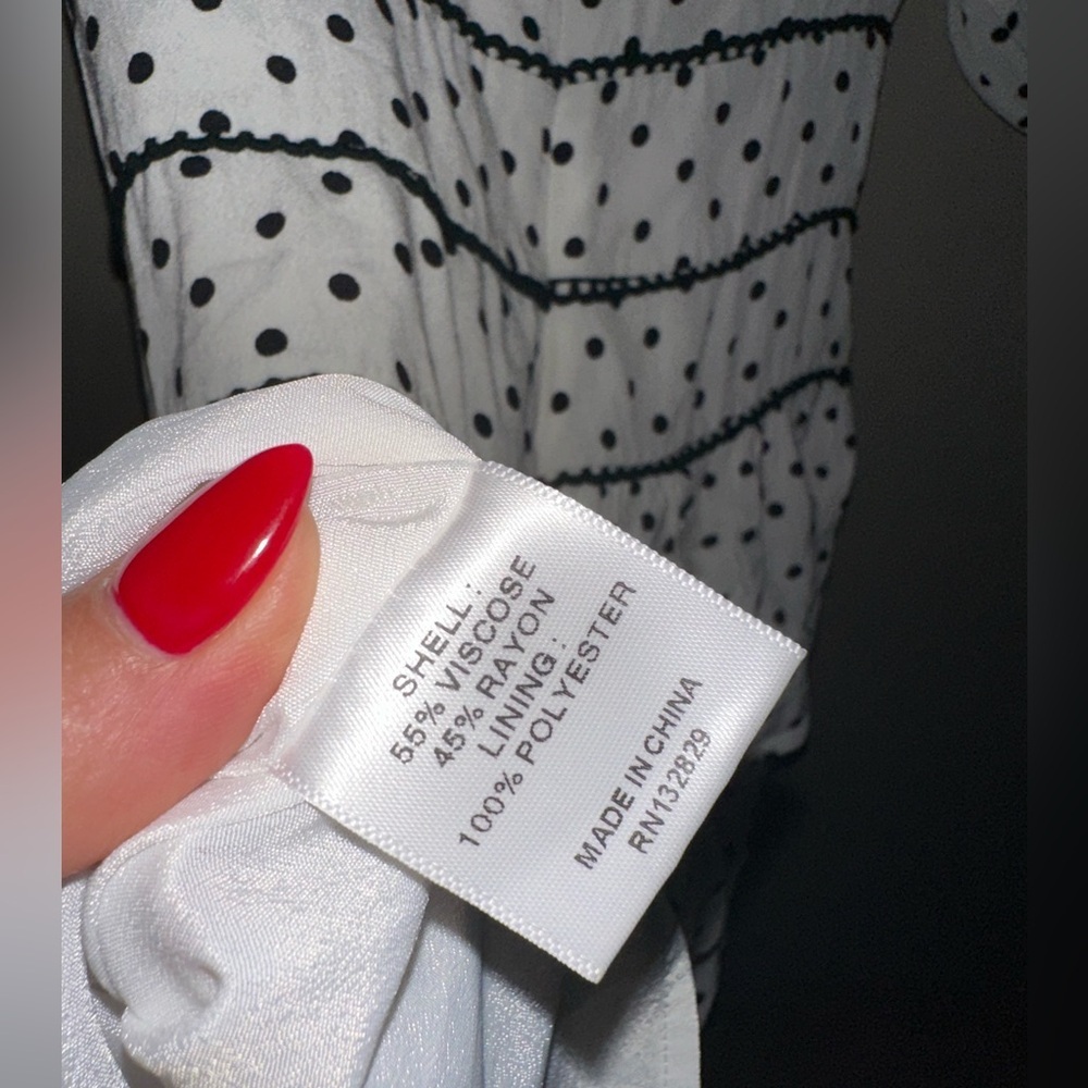 Lovers and Friends Louis Off-Shoulder Polka Dot Dress Size XXS - Picture 8 of 9